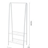 Image 2: Metal Clothes Rack with Hanging Rail and Two Shelves