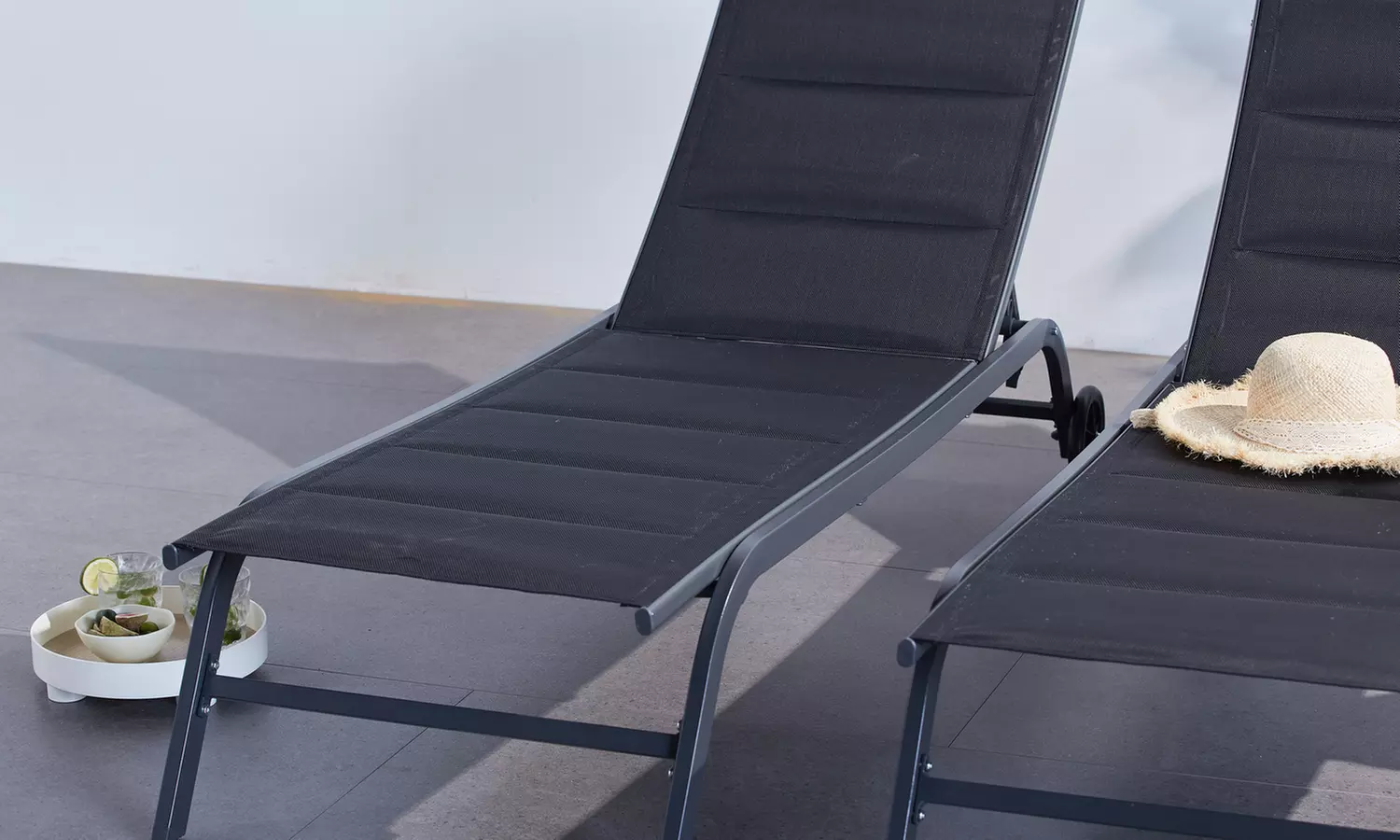 Lot de 2 transats en aluminium AUCKLAND, Kokoon