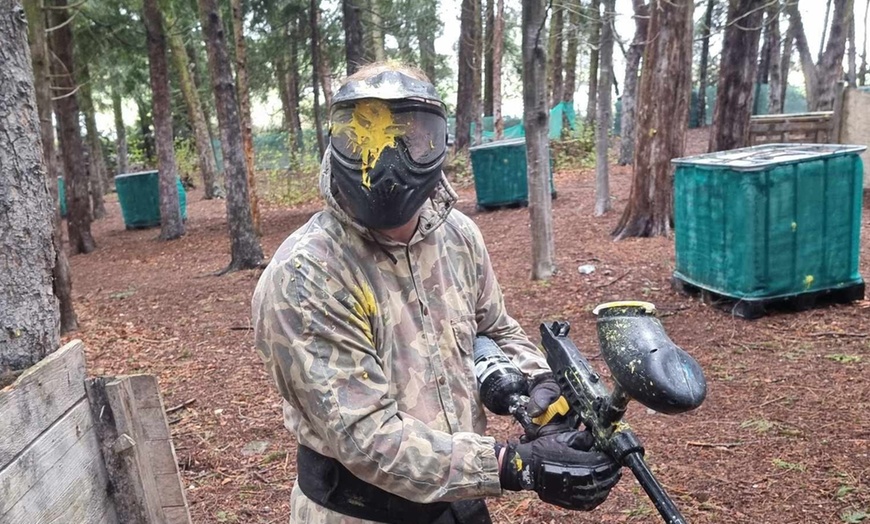 Image 8: Half-Day Paintball- Groups of 5, 10, or 15 with 100 Paintballs Each!
