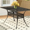 Image 2: Garden Outdoor Cast Aluminum Vintage Bistro Table 