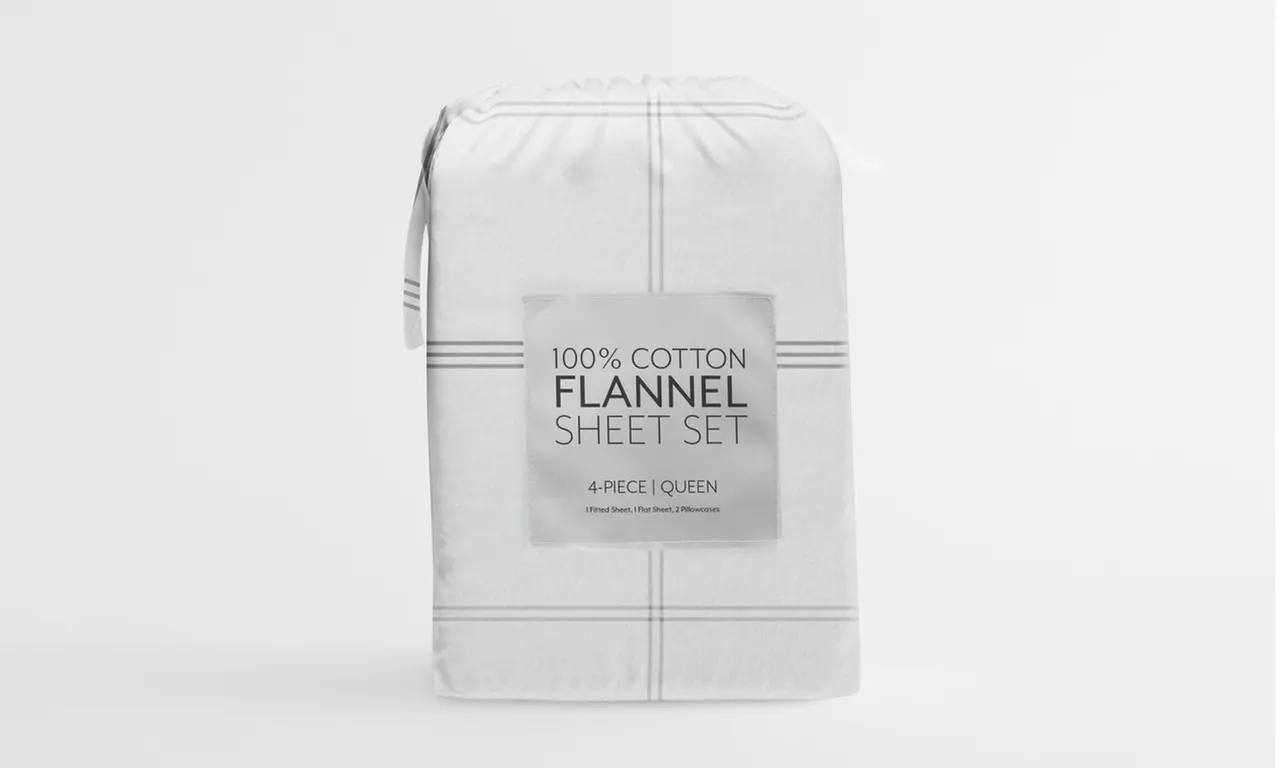 Home Collection Premium 4 Piece Ultra Soft Flannel Bed Sheet Set