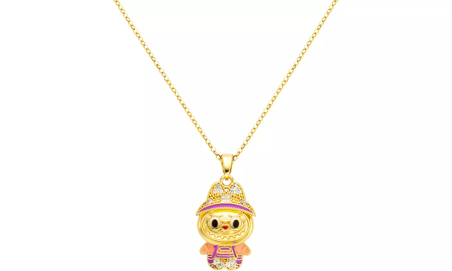 BTS x Labubu Bejeweled Pendant Necklace