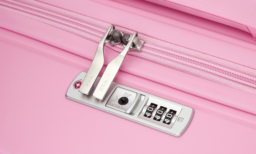 Image 15: KONO One or Four Piece Colorful PP Hard Shell Suitcase With TSA Lock