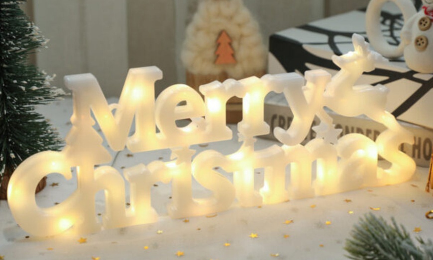 Image 2: Christmas LED Letter Decorative Hanging Light 