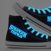 Image 3: Stranger Things Inspired Glow-in-the-Dark High-Top Trainers