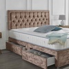 Image 5: Chesterfield Crushed Velvet Divan Bed with Memory Foam Mattress
