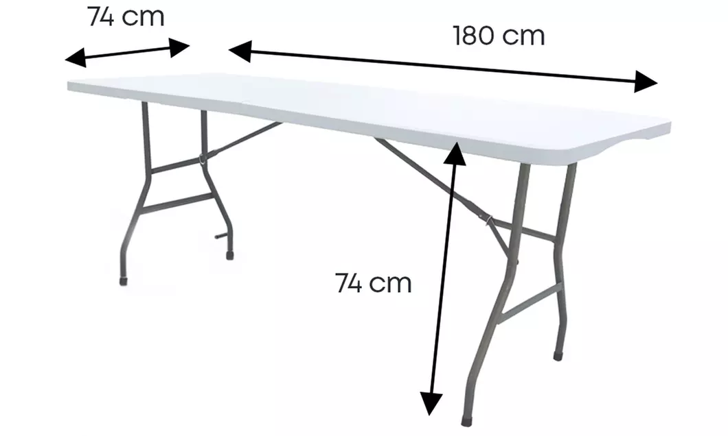 Table de réception pliante Crotone de 180 cm avec structure en acier, livraison offerte - Image 6