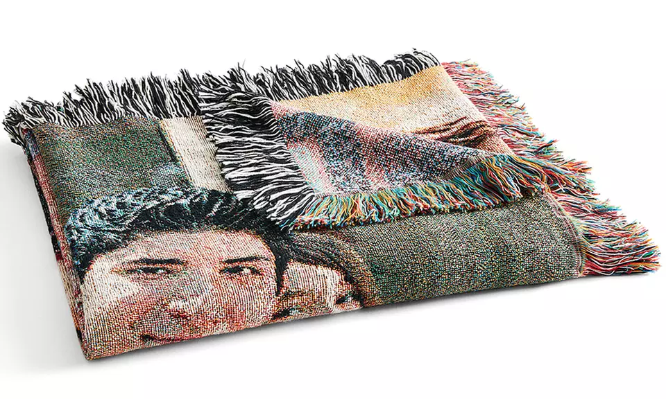 37"x52", 50"x60", or 60"x80" Custom Woven Blanket from Collage.com - Second Medium