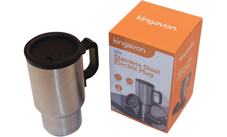 Image 2: Stainless Steel Electric Mug