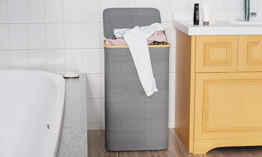 Image 4: Cesto para la colada con bolsa interior y diseño plegable