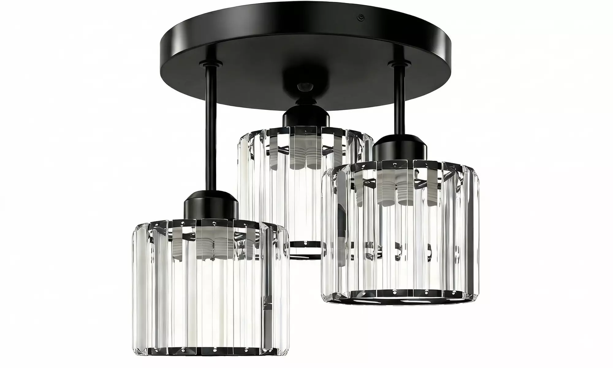 Emitto Crystal Semi-Flush Ceiling Light with 1-Light & 3-Light Options