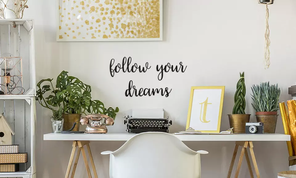 Personalized 36" Metal Script Word or Phrase for Your Home