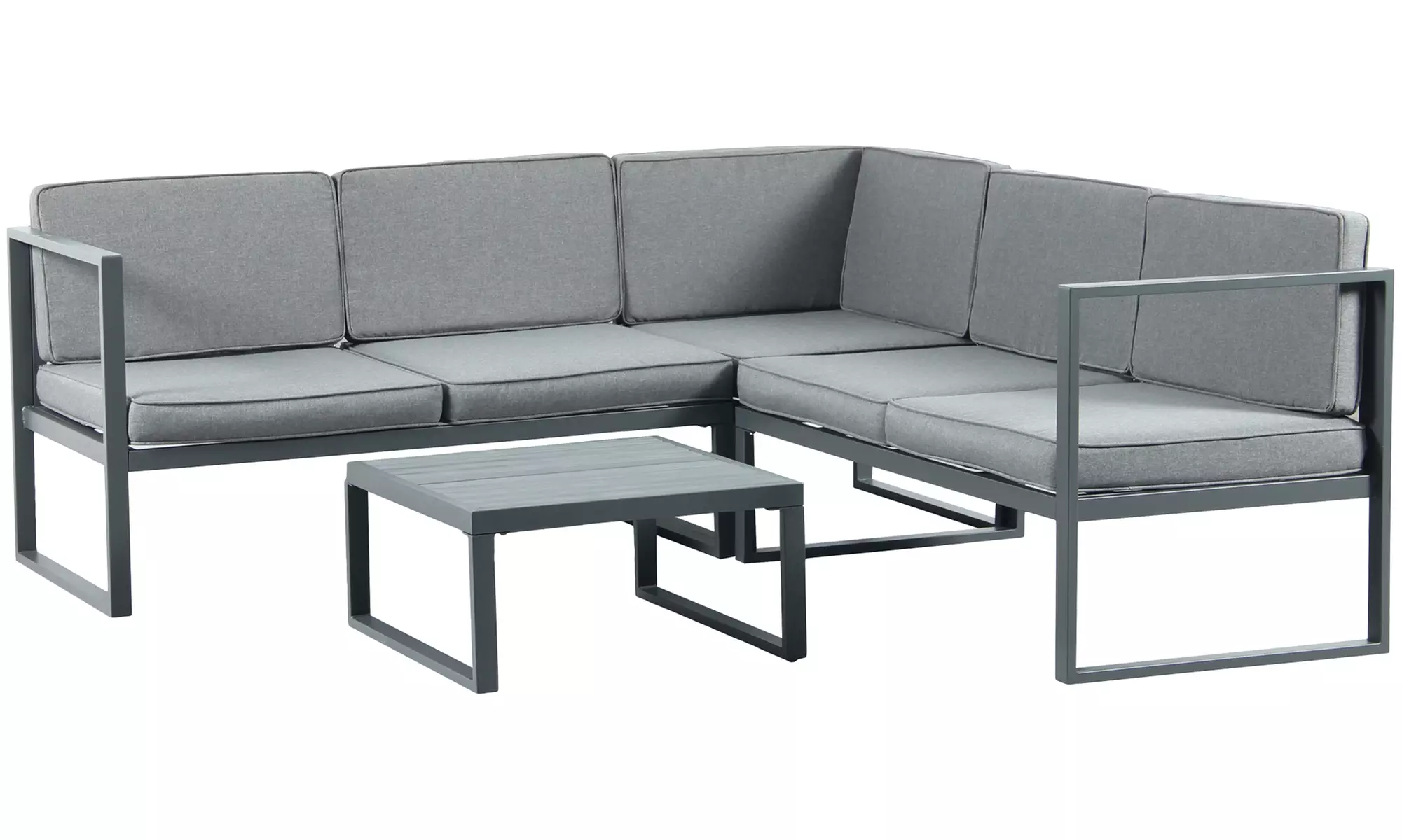 5-Pack Chester Grey Modern Metal Garden Furniture Set