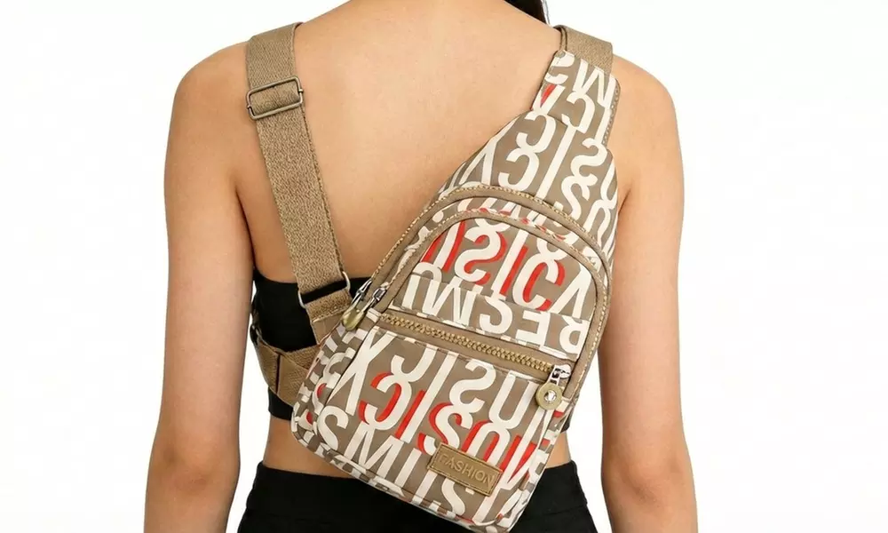 Bedruckte Diagonal-Umhängetasche