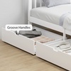 Image 5: HomCom Storage Bed with Two Drawers in Durable Pine Wood Design