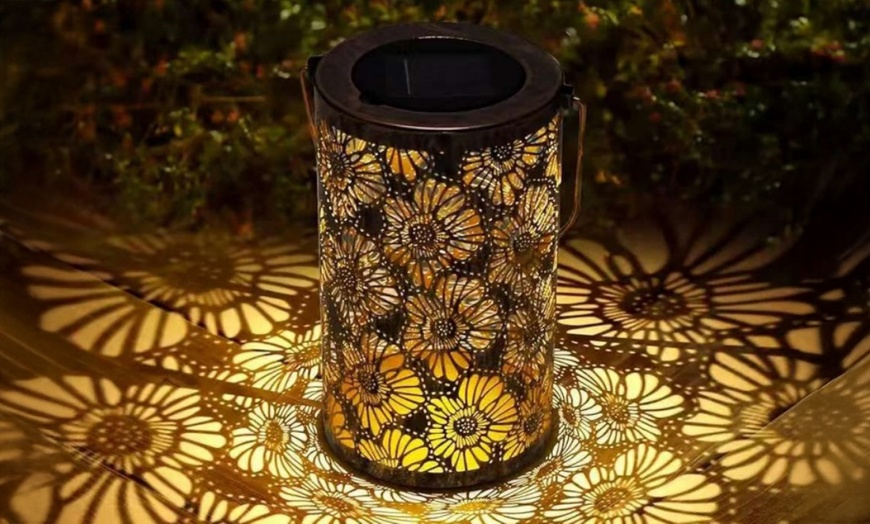 Image 1: Butterfly Solar Garden Lantern Decorative Outdoor Light