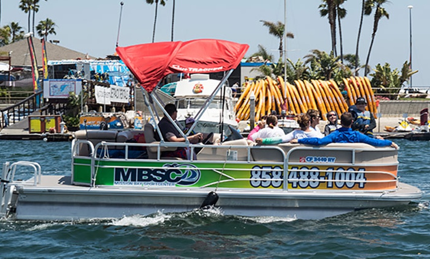 Image 2: Discover Mission Bay on a One or Two-Hour Pontoon Rental