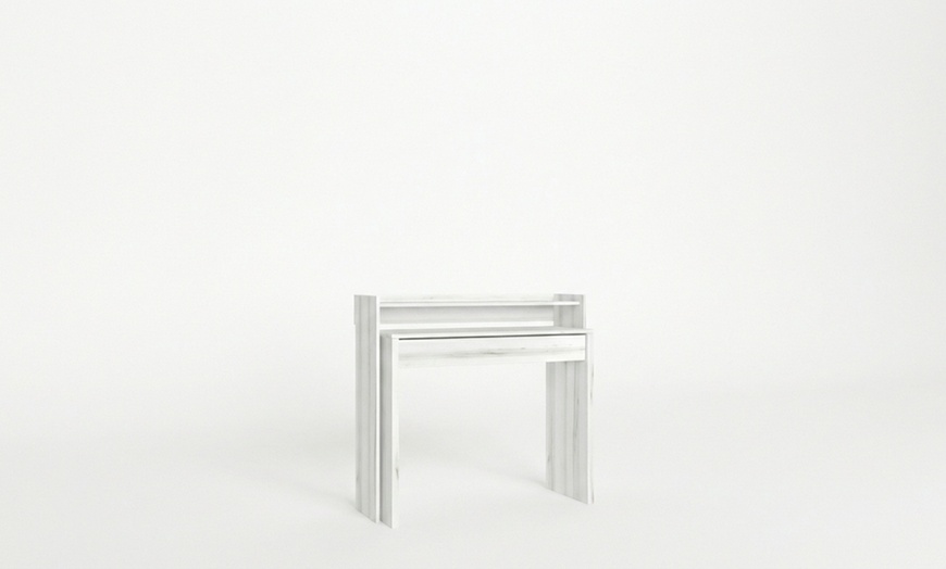 Image 3: Tavolo-scrivania estensibile in melamina