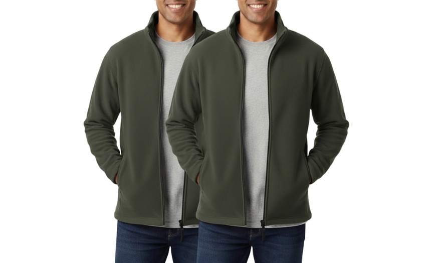 Image 7: Set 2 maglie da uomo in pile e micropile