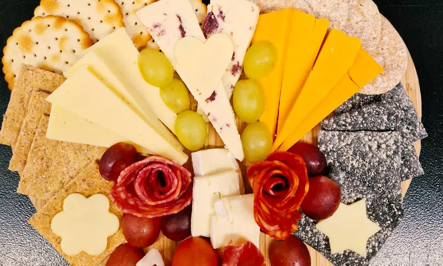 Image 2: Vintage / Sparkling Afternoon Tea or Cheese Board and Glass of Wine