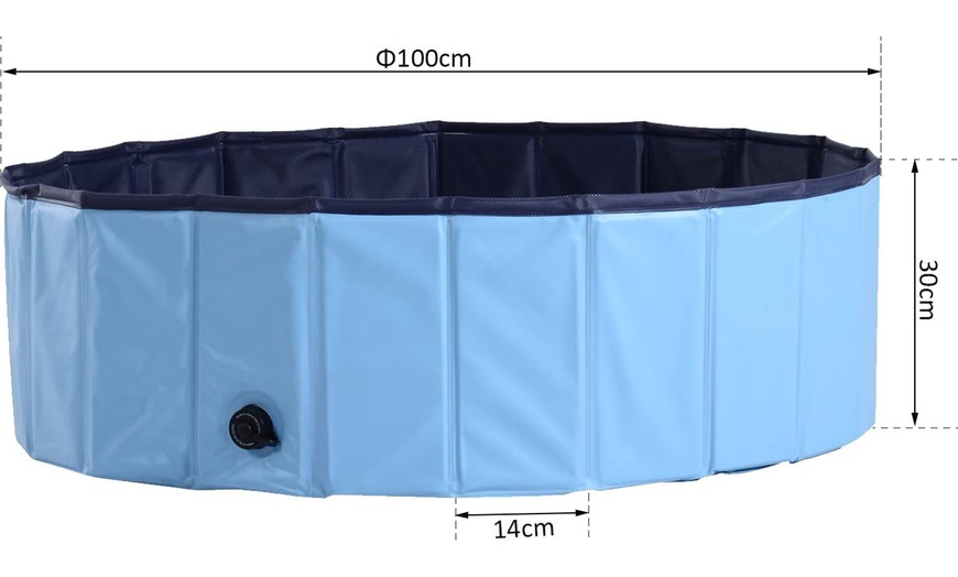 Image 24: PawHut Round Pet Paddling Pool in Various Sizes