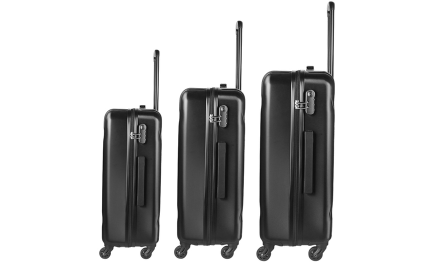 Image 3: Set of Three Hard-Shell ABS Suitcases