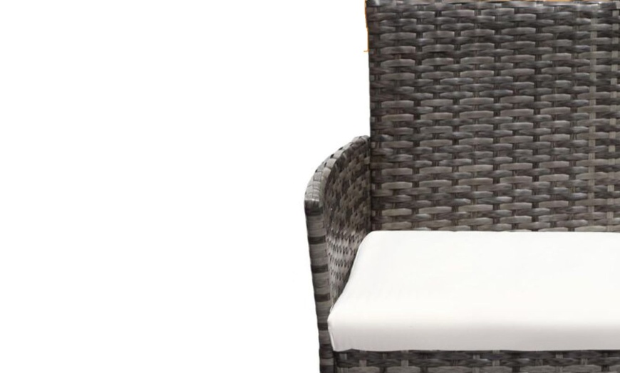 Image 5: 4-Piece Grey Rattan-Effect Dining Set