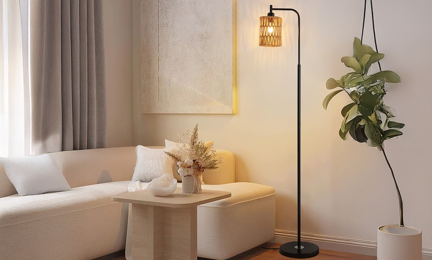 Image 7: Living And Home Limited Black Floor Lamps, Various Heights and Shades