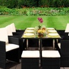 Image 4: 9 or 11 Piece High Back Rattan-Effect Cube Dining Set