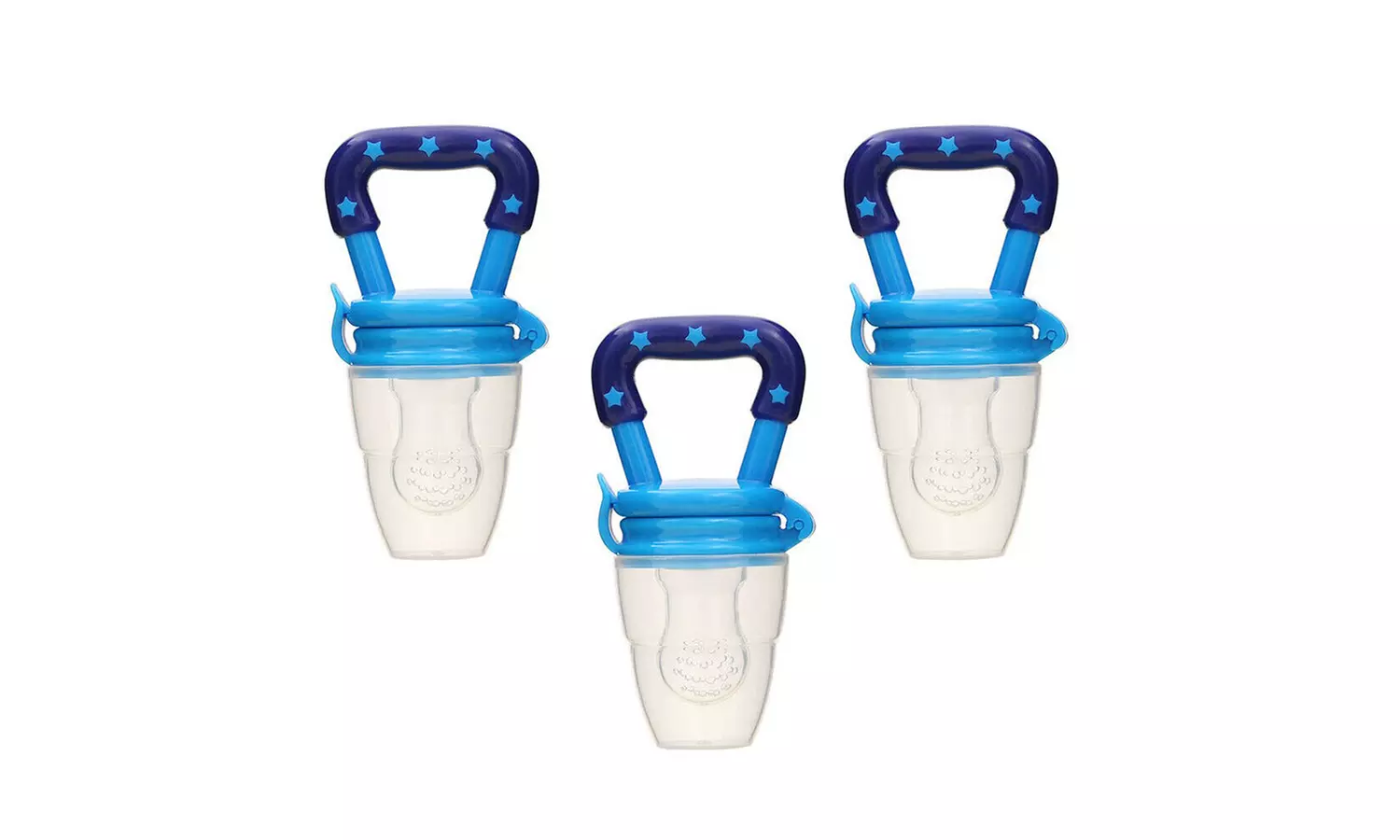 3 Pack Baby Food Feeder Fruit Silicone Nipple Teething Toy Soother Pacifier