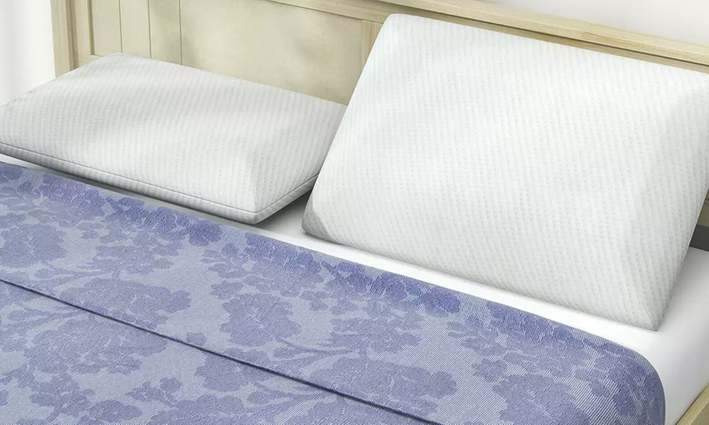 2PCS Gel or Bamboo Charcoal Memory Foam Pillow with Machine-washable Pillowcase