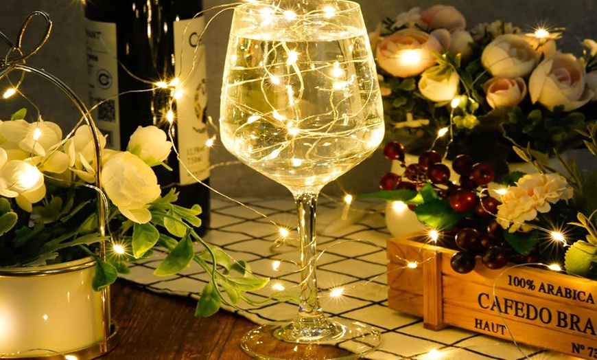 Image 7: 15 o 30 miniguirnaldas de luces led con funcionamiento a pilas