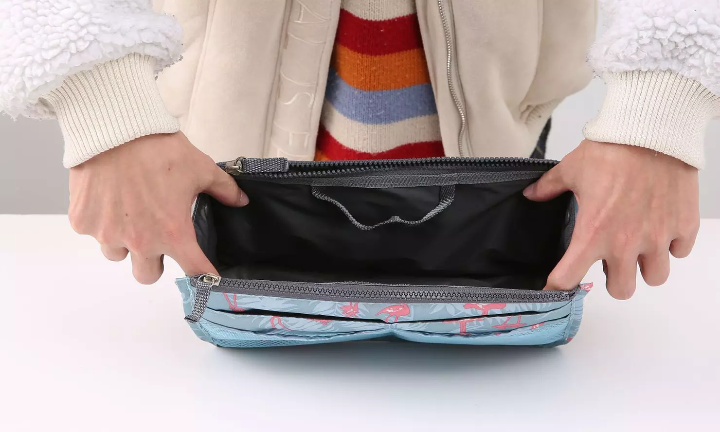 Handtaschen-Organizer mit Flamingo-Aufdruck