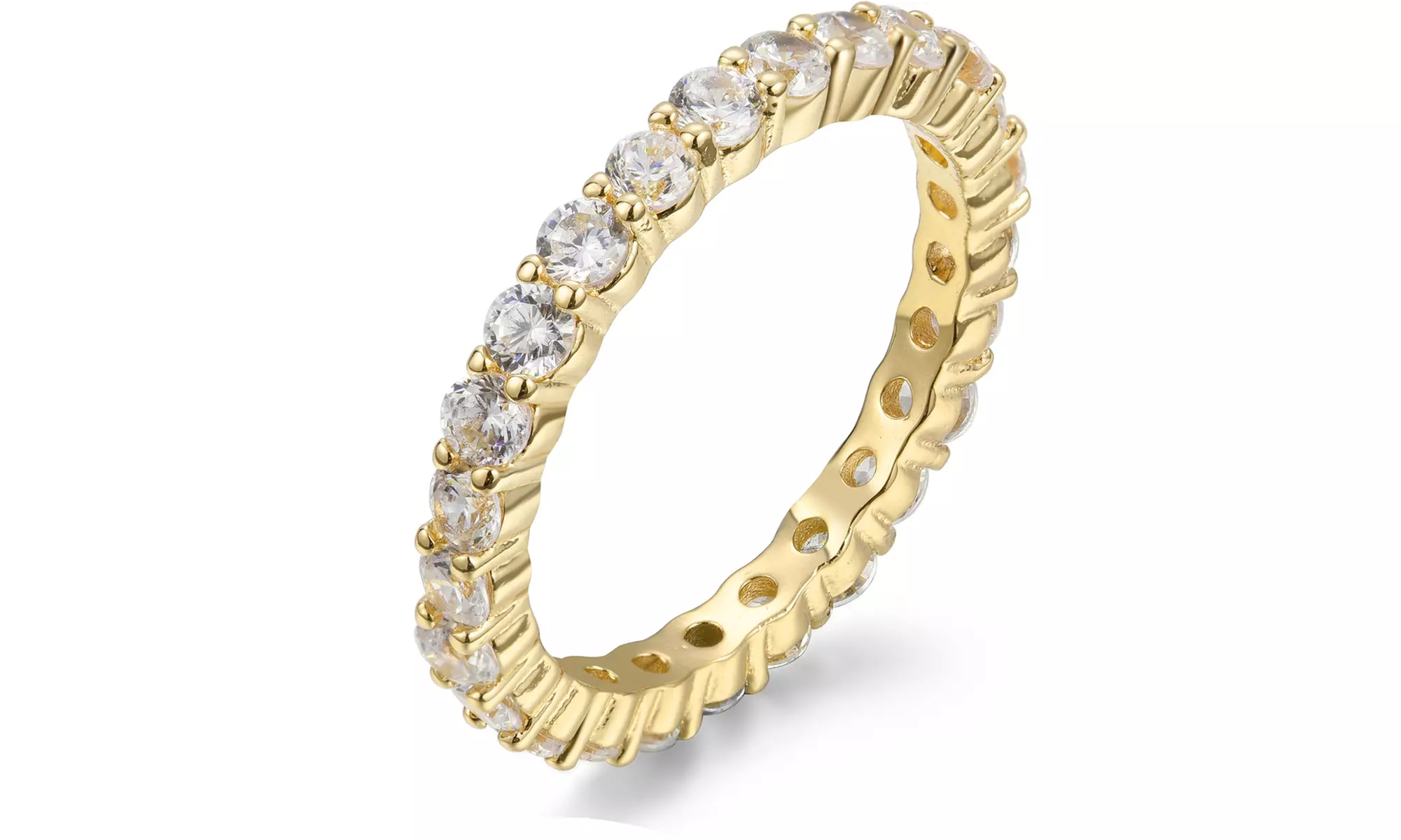 Luxury Cubic Zirconia Eternity Ring Collection in Sterling Silver