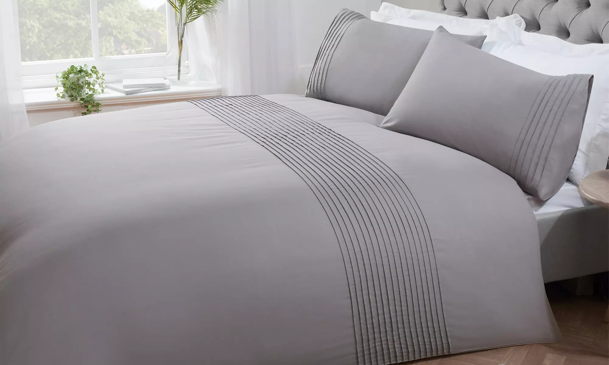 Polycotton Pintuck Duvet Set