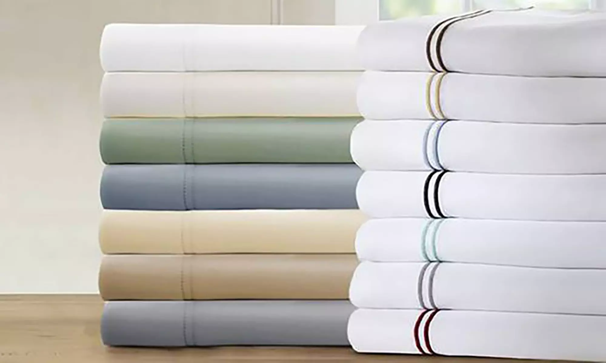 1,000TC Italian Hotel Collection Cotton-Rich Sheet Set (4-Piece or 6-Piece) - Primary Image
