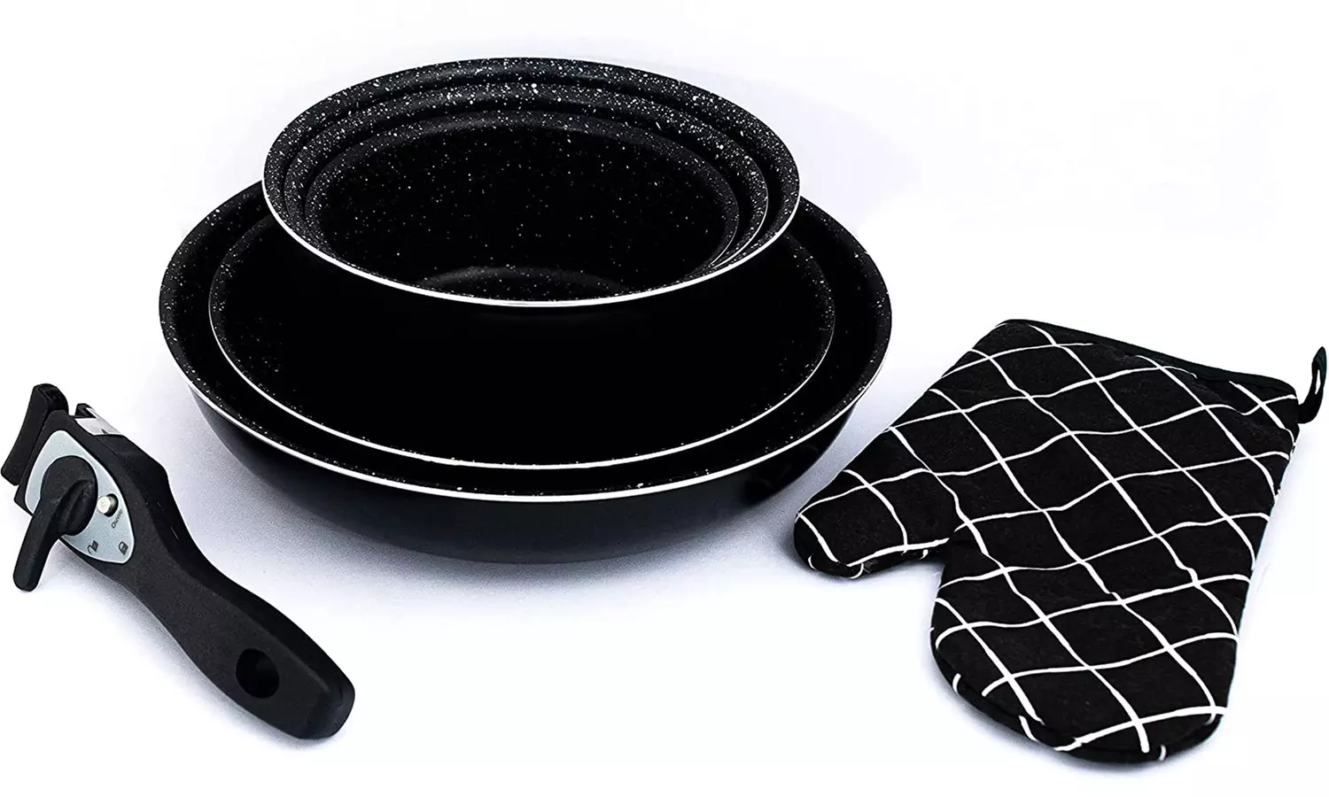 Batería de cocina con mango desmontable, de Herzberg