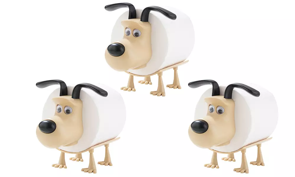 1x, 2x oder 3x Toilettenpapierhalter in Hundeform
