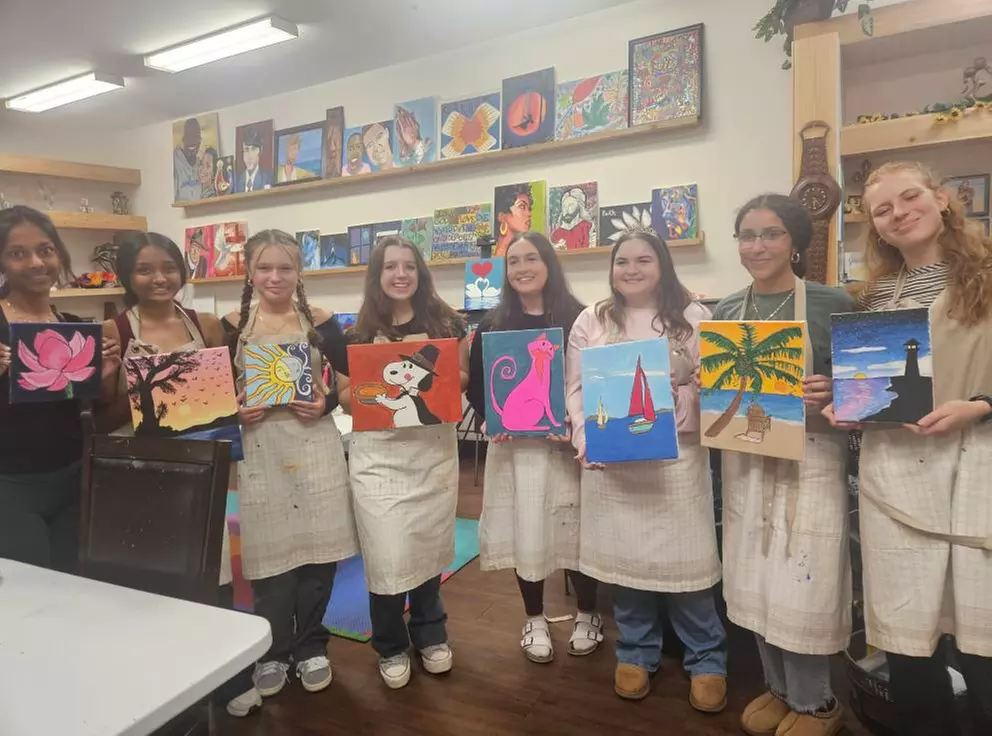 Paint & Sip Party or 3-Hour Private Painting Party - Canvas Included