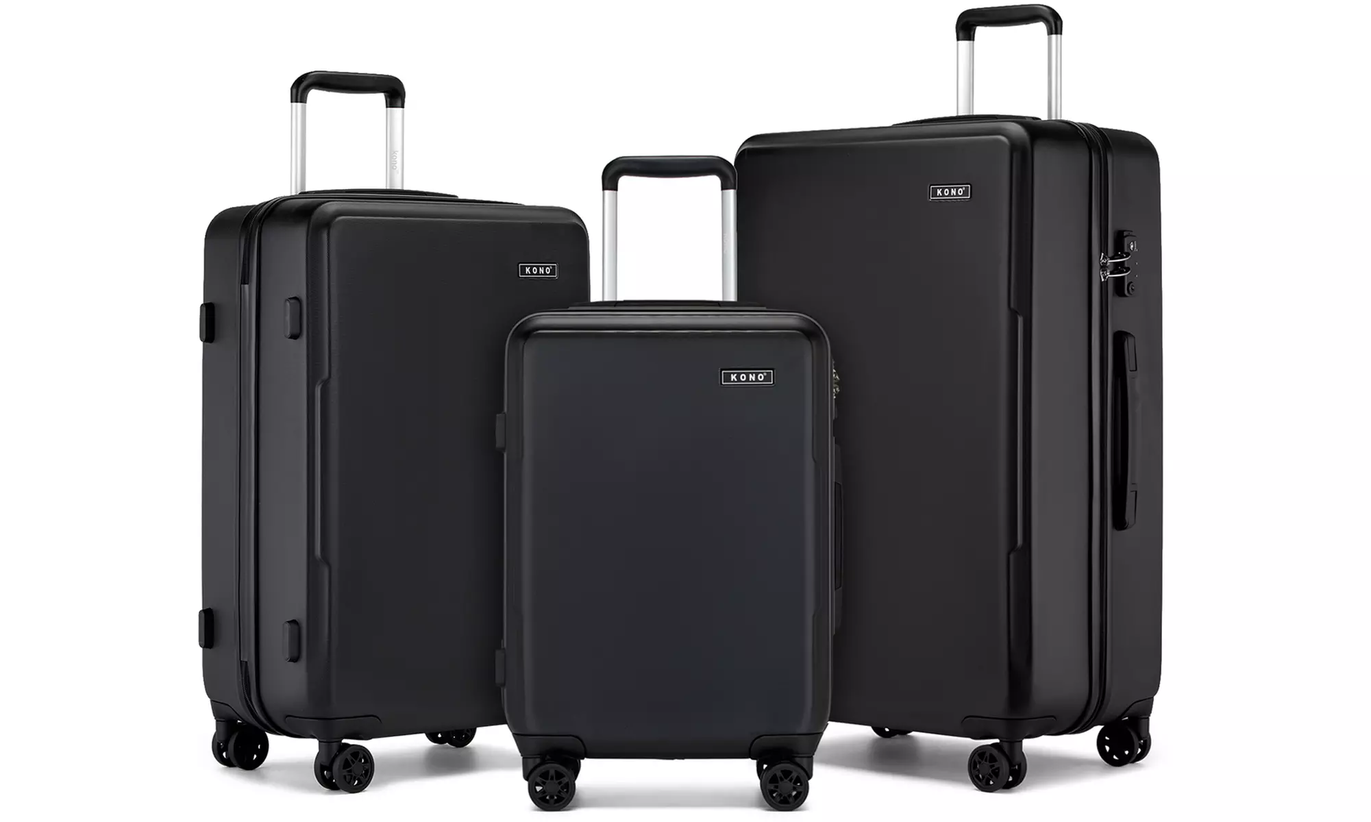 1 o 3 maletas de viaje rígidas con ruedas silenciosas