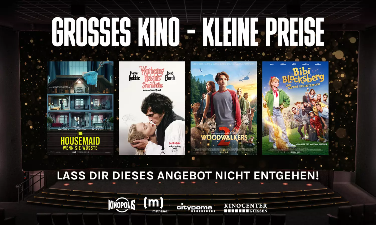 2 Kinotickets inkl. Popcorn, Nachos und Getränken