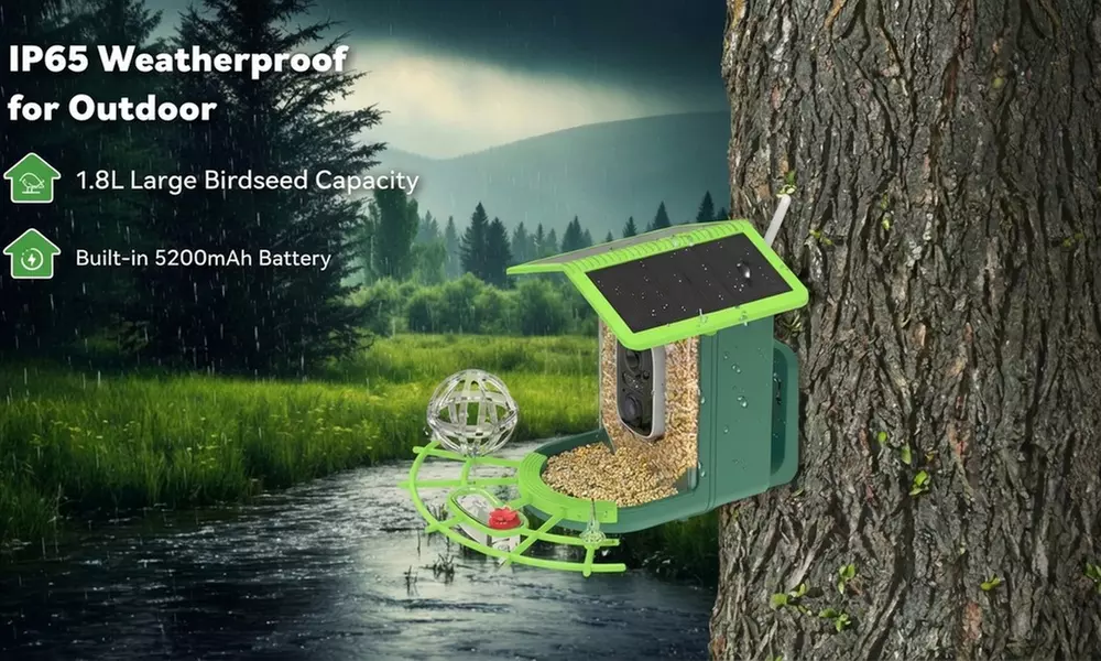 HD Solar Bird Feeder Camera with Colour Night Vision
