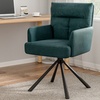 Image 3: Living And Home Velvet Swivel Armchairs