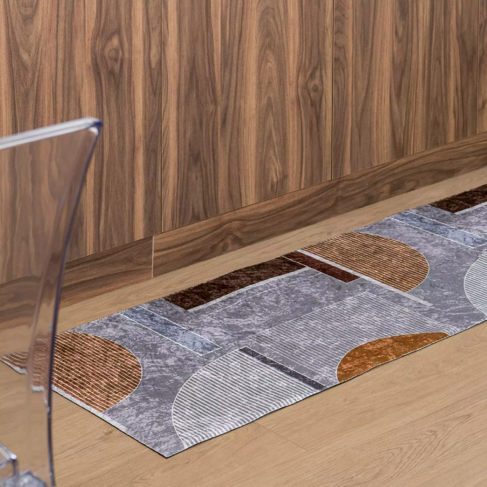 Alfombra larga con tacto de terciopelo