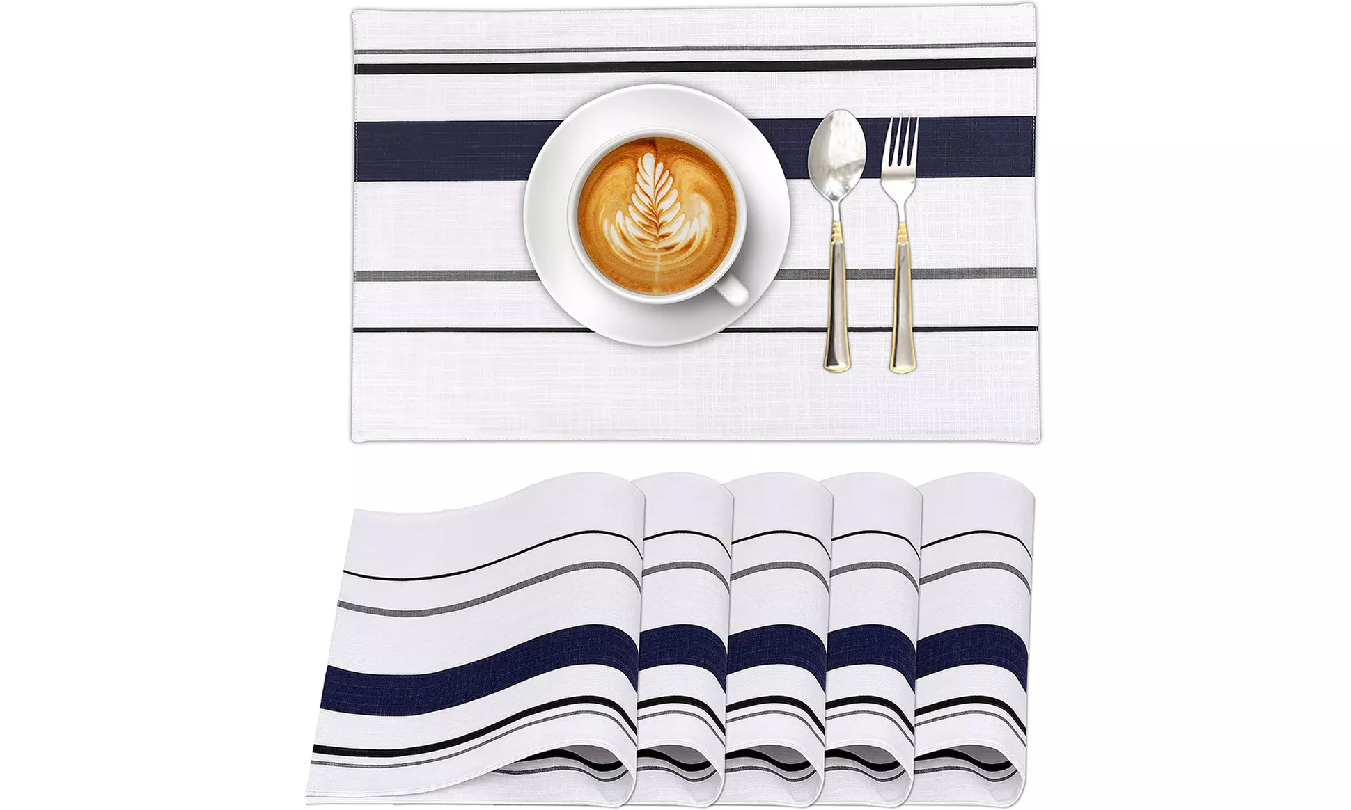 Six-Pack Ruvanti 100% Cotton Heat-Resistant Dining Table Placemats 13" x 19"