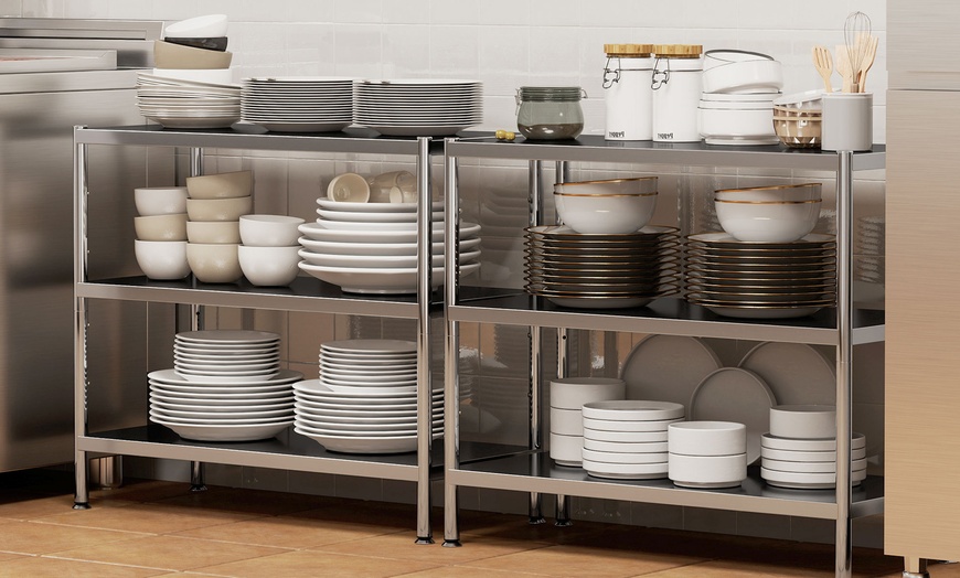 Image 11: HomCom Kitchen Shelving Units - Organised Storage with Style