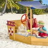 Image 3: Outsunny Kid's Wooden Sand Pit