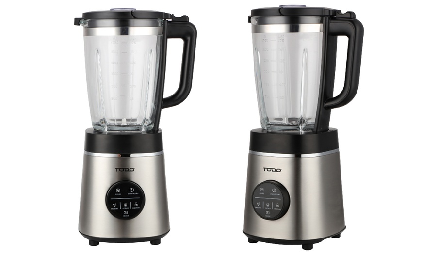 Image 2: TODO 1.75L Commercial Electric Blender 1000W Glass Jar