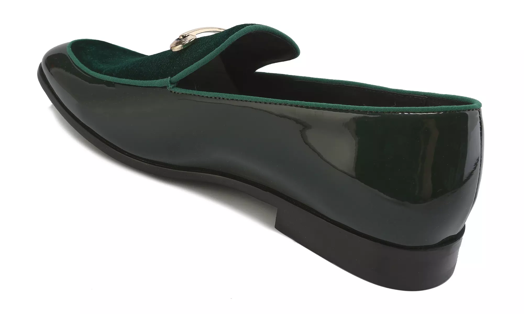 Gino Vitale Velvet & Patent Leather Slip On Dress Loafer