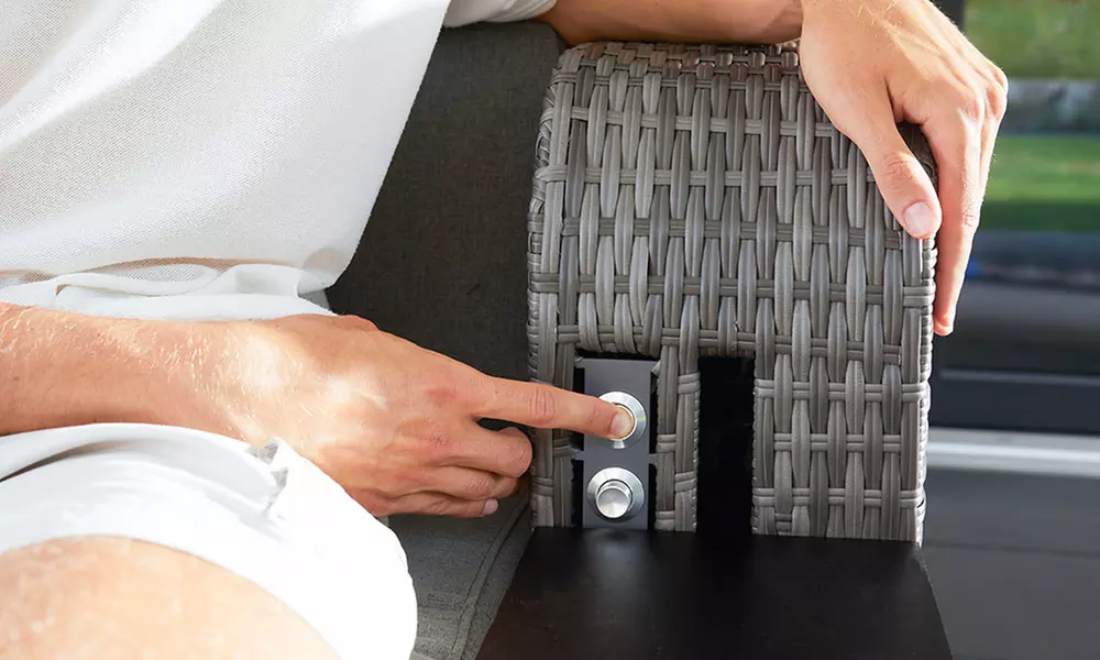 Home Deluxe Strandkorb mit Liegefunktion „Holby“